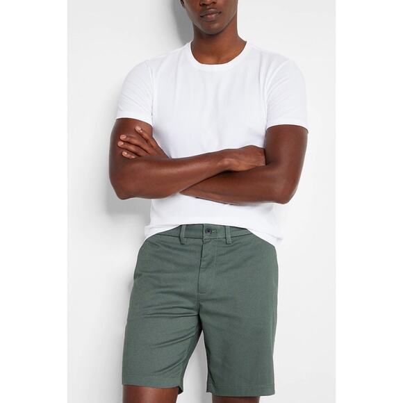 Express green chino stretch shorts 34 - Picture 2 of 7